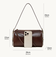Tas Selempang Wanita Kulit Sapi Asli 2026 Model Tote Pillow Bag Kapasitas Besar Tas Kulit Wanita Tas Selempang Bahu Tunggal