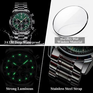 Reloj POEDAGAR de Lujo para Hombre, Resistente al Agua, Luminoso, con Fecha, Cronógrafo, Reloj de Cuarzo de Moda para Hombre, Relojes Deportivos de Acero Inoxidable para Hombre - Product Image 6