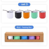 Yeni Tasarım Atlas DrinkWare K207 Paslanmaz Çelik 118 ml Mini Şarap Kadehi Kulplu Vakumlu Yalıtımlı Çevre Dostu BPA İçermeyen Kapaklı Parti İçin
