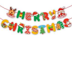 Decoraciones para Fiestas Navideñas, Banderines Colgantes, Banderas de Papel con Letras Navideñas, Adornos para Centros Comerciales y Festivales - Product Image 6