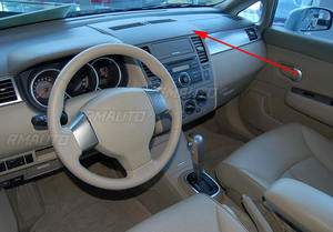 Finition de sortie de climatiseur de voiture - Plaque d'instrument pour Nissan Tiida 2005 2006 2007 2008 2009 2010 2011 - Grilles d'aération A/C - Product Image 3