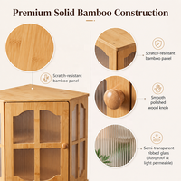 Boîte à pain rectangulaire d'angle en bambou naturel écologique à 2 niveaux, capacité de 6 à 10 L, pour la levée et le rangement du pain, idéale pour la table de cuisine