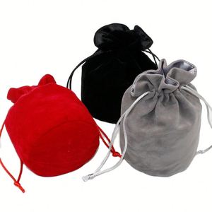 Sac à cordon en velours recyclable, personnalisable, plusieurs tailles, pour bijoux, maquillage, bouteilles de vin, cadeaux de mariage - Product Image 1