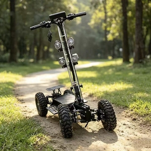 Scooter de 13 Pulgadas y 4 Ruedas, Vehículo Todoterreno de Alta Velocidad 4x4, Scooter Plegable para Patrullaje al Aire Libre, Alto Rendimiento - Product Image 3