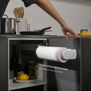 Porte-serviettes en <span class=keywords><strong>papier</strong></span> <span class=keywords><strong>sous</strong></span> l'armoire ou support mural une opération manuelle bras de tension porte-rouleau de cuisine - Product Image 6