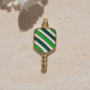 Pendentif Raquette en Émail Plaqué Or Laiton <span class=keywords><strong>Cuivre</strong></span>, Pendentif Bat Multicolore <span class=keywords><strong>Mini</strong></span> Raquette Émail, Accessoires Bijoux DIY pour Collier - Product Image 3