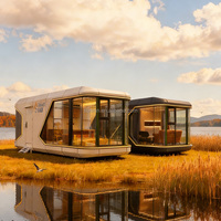 Cabane préfabriquée moderne et luxueuse pour une utilisation en extérieur, maison-capsule imperméable pour hôtel, bureau et magasin