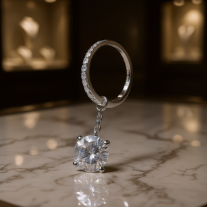 Anillo de Diamantes de Oro Blanco A.Gem, Corte Brillante Redondo, Color D, Natural, Certificado por GIA, Anillo de Compromiso Clásico, Joyería para Mujer - Product Image 2