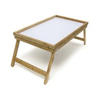 Bureau Portable en bambou plateau de petit déjeuner plateau de service de désert plateau de télévision pliable Table