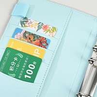 Moderner PU-Leder A5 Ringbuch-Einband mit Kartenfächern Nachfüllbarer 6-Ring Planer Organizer für Büro & Schule
