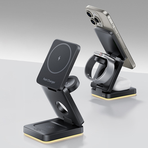 <span class=keywords><strong>Cargador</strong></span> inalámbrico portátil plegable 3 en 1 <span class=keywords><strong>Cargador</strong></span> magnético fuerte máximo de 15W para <span class=keywords><strong>iPhone</strong></span> <span class=keywords><strong>IWatch</strong></span> para <span class=keywords><strong>AirPods</strong></span> - Product Image 3