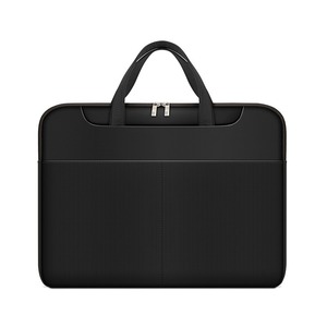Sac à ordinateur portable en toile imperméable, mallette de travail portable, fermeture éclair souple, unisexe, loisirs, mallette en cuir fibre de carbone pour hommes - Product Image 2