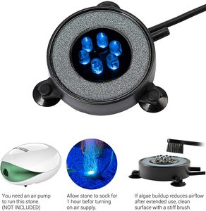 Bubbler para Aquário com 6 LEDs WRGB, Acessórios de Decoração à Prova d'Água IP68, Pedra de Bolhas com Lâmpada LED para Aquário - Product Image 2