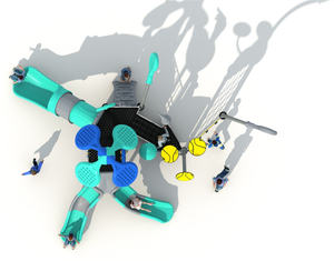 <span class=keywords><strong>Module</strong></span> d'école en plastique moderne utilisé à des fins commerciales Jeu de balançoire pour enfants Équipement de terrain de jeu extérieur à vendre - Product Image 2