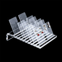 Transparent acrylique porte-boucle d'oreille rampe bijoux carte affichage collier boucle d'oreille organisateur plexiglas goujon boucle d'oreille présentoir