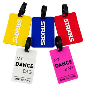 방수 PVC 고무 여행 가방 태그, 문자 패턴 여행용 캐리어 태그, 부드러운 PVC 가방 태그 - Product Image 1