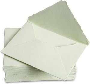 Tùy Chỉnh Lời Mời Phong Bì Trắng Deckle Cạnh Phong Bì Thẻ Phong Bì Cho Thông BÁO Lời Mời Đám Cưới Thiệp Chúc Mừng Thẻ Thủ Công - Product Image 4