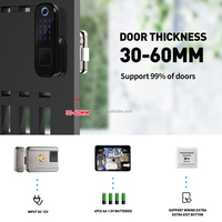 Al Aire Libre Tuya Wifi APP Smart Rim Lock impermeable sin llave inteligente Rim Lock huella dactilar código tarjeta clave cerradura Digital