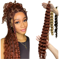 Extensions de cheveux synthétiques Deep Water Wave Twist Crochet, 30 pouces de long, 120g, pour tresses torsadées, perruque bouclée crépue