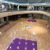Plancher sportif en bois à motif bois, fabriqué en Chine, pour terrain de basket-ball, qualité supérieure, tapis en caoutchouc amovible pour extérieur, sol sportif
