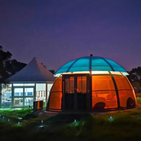 360 degrés événements hôtel étanche résistance aux UV UFO étoile PC Glamping Igloo dômes géodésiques maison dôme tente