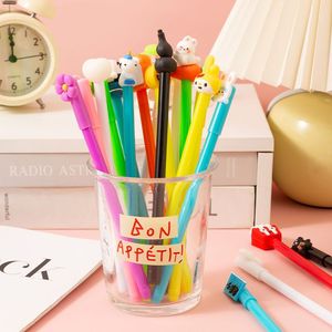 Cartoon 3D <b>Neutral</b> Pen 0.38mm Black Ink Plastic Shell Push Button Office School Use - Product Image 1