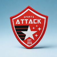 Maßgefertigte Gewebte Stickerei-Stofflogo-Patches Kundenspezifische Bestickte Aufbügelbare Aufnäher