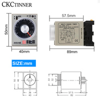 Relé de Tiempo AH3-NA/NB/NC/NE/ND de 8 Pines, 24V 110V 220V 380V, Temporizador Eléctrico Multirango, Relé de Tiempo Ajustable