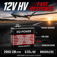 Servomoteur d'aileron fixe 20KG en aluminium CNC étanche sans balais 12V HV haute vitesse pour avion RC FPV VTOL XQ-POWER XQ-BLS8120H