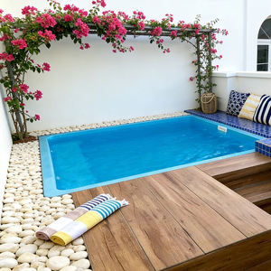 Piscina sobre suelo, spa, piscina cuadrada premium de fibra de vidrio con acabado de mosaico para spa exterior. - Product Image 5