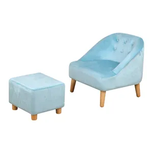 High Quality Single Pull-up Kids Sofa With Stool Children Room Furniture