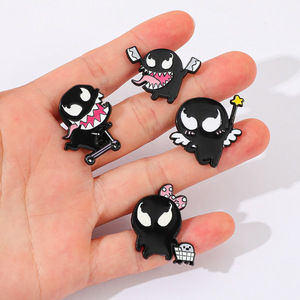Badge en métal personnalisé, amusant et original, motif Venom, personnage de dessin animé <span class=keywords><strong>Marvel</strong></span>, méchant de film, épinglette en émail pour souvenir - Product Image 3