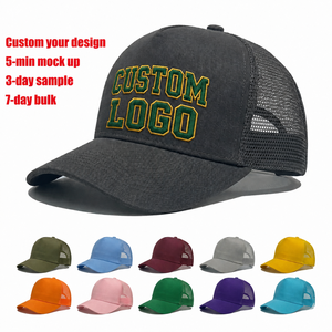 Gorra Trucker Personalizada con Logotipo Bordado/PVC, Mezcla de Algodón y Poliéster, Estilo Profesional de 5 Paneles, Malla Perforada en la Parte Trasera, Gorras al por Mayor - Product Image 1
