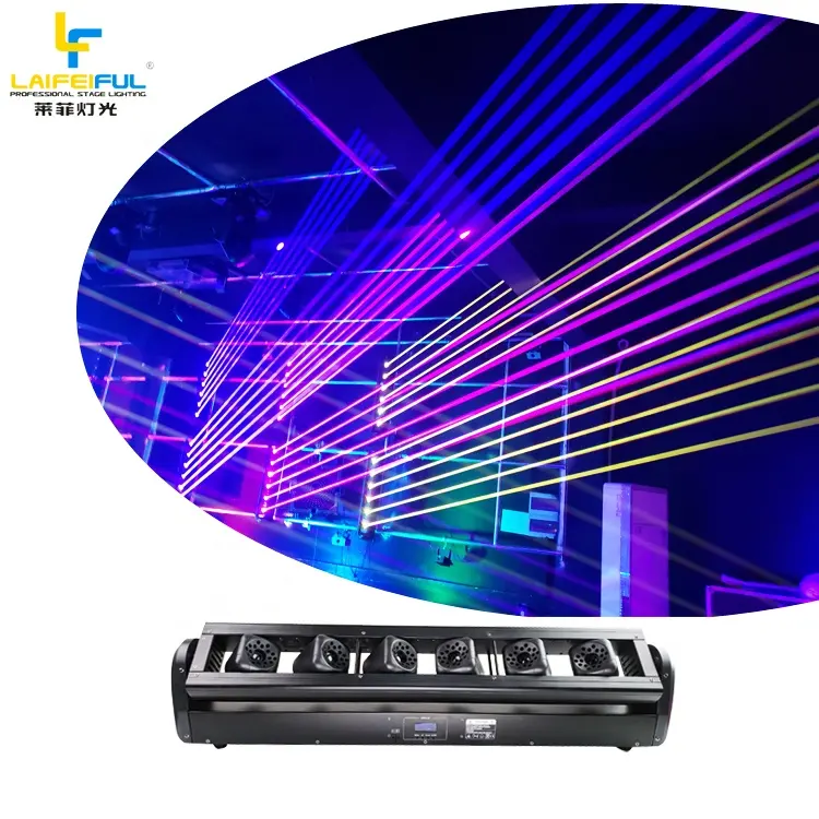 Testa mobile Fat Beam sei Beam Laser Rgb Array Night Club Y8 3w 12w 50 5 Eyes 30w Stage Blinder Light 3 in 1 Rgb Cob Led-20-40