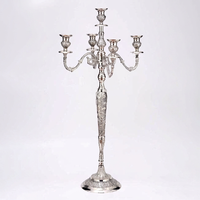 Candélabre en aluminium à motif gaufré, finition or cuivre, fait main, décoration de mariage, taille personnalisable, sans flamme