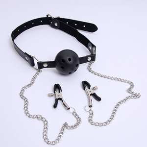 Vente chaude jouets sexuels pour adultes pour Couples-ensemble de Bondage BDSM <span class=keywords><strong>en</strong></span> cuir avec pince à mamelon et plug anal pour les femmes - Product Image 5