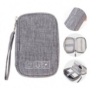 Bolsa de Almacenamiento Portátil para Cables de Datos, Bolsa de Viaje para Auriculares, Bolsa Organizadora Resistente de Oxford 300D para Cargadores de Celulares - Product Image 1