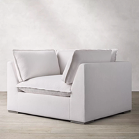 Canapé modulaire en tissu en forme de L, style Cloud, pour salon, collection Quiet Luxury
