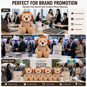 Giocattolo di Peluche Personalizzato OEM ODM a Forma di <span class=keywords><strong>Leone</strong></span> con Vestiti Rimovibili, Souvenir per Eventi Promozionali, Produttore - Product Image 3
