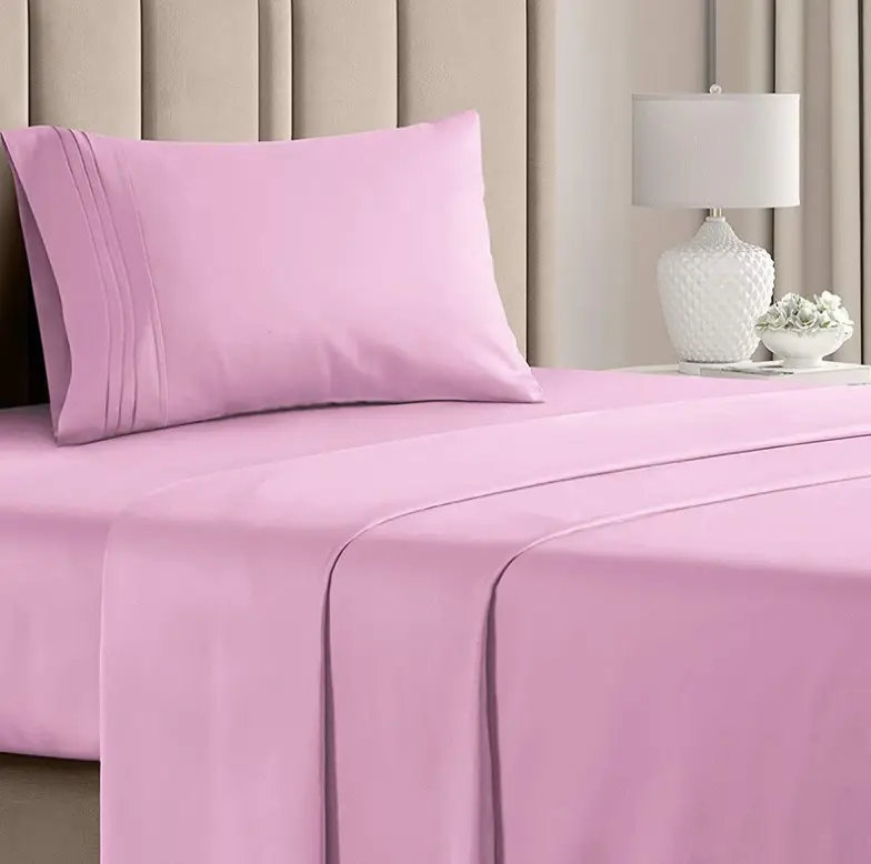 Wholesale Customized 100% Cotton Bed Set Bedsheets And Pillowcase Sets 4 Pcs Bedding Set