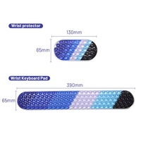 Ensemble de tapis de souris en cristal imprimé personnalisé Creative Nouveau Grainy PC, tapis de souris de jeu en gel transparent en silicone, repose-poignet pour le bureau