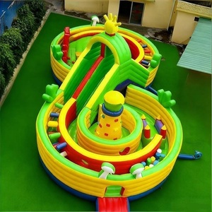 Parco Divertimenti Gonfiabile Commerciale per Bambini e Adulti: Grande Castello Gonfiabile da Esterno con Scivolo e Ostacoli - Combo Parco Tematico Gonfiabile - Product Image 4
