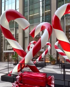 รูปปั้นขนาดใหญ่ทำจากไฟเบอร์กลาสตกแต่งเทศกาลคริสต์มาสสินค้าใหม่2025คริสต์มาส - Product Image 1