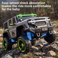 Voiture électrique pour enfants 12V, 4x4 tout-terrain, jouet télécommandé, suspension à ressorts, lecteur de musique, ceinture de sécurité, carrosserie en plastique, unisexe, 1-10 ans