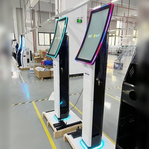 23.6'' 4/8G Memory Windows Android 7/10 Curved Screen Kiosk Self Ticket <b>Printer</b> QR Code <b>Scanner</b> Facial Recognition Payment SDK - Product Image 1