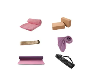 yoga mat set Yoga mat kit tpe mat towel yoga bag cork block