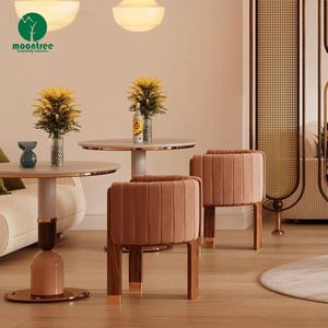 Moontree Modern Wabi Sabi Japandi Dine Silla <span class=keywords><strong>de</strong></span> madera maciza Camel Terciopelo Tapicería Entrega Costo Muebles <span class=keywords><strong>de</strong></span> comedor - Product Image 5