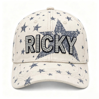 Gorras de Béisbol de Alta Gama de 6 Paneles, de Algodón Lavado, con Letras Estampadas en Caliente, Parte Superior Suave, Logotipo Personalizado