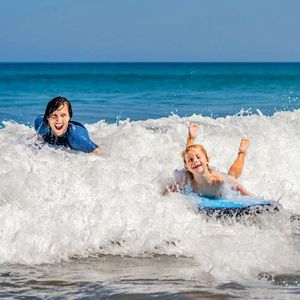 Inflatable Bodyboard For Kids Blue TPU Swim Board Floating Surfing Float Water Toy 8-13 Years Breezy Calm Waters - Product Image 4