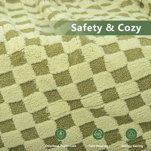 Custom Knitted Thick Sherpa Electric Blanket Heating <strong>Throw</strong> for Winter <strong>king</strong> <strong>Size</strong> for Winter - Product Image 2